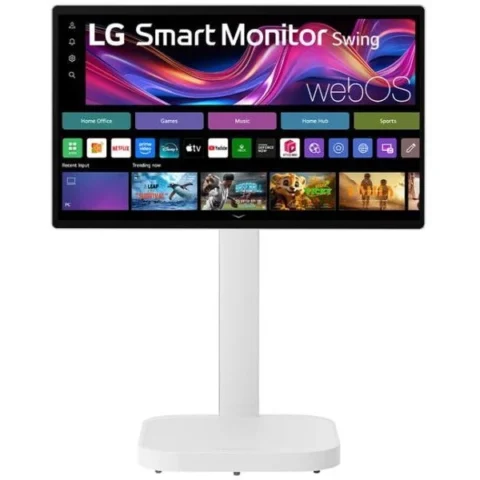 Monitor LG Swing 32U889SA – 31.5 | 4K dotykowy | stojak na kółkach