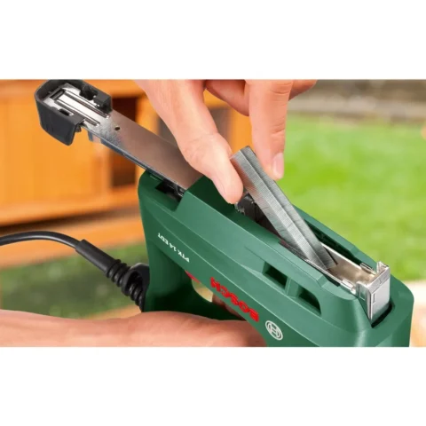 Bosch Powertools Bosch DIY & Garden Electric Stapler PTK 14 EDT green, incl. 1,000 staples (Type 53, Length 10mm), Retail