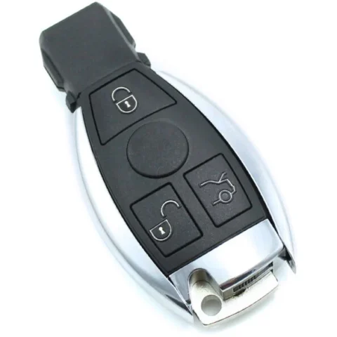Carguard Carcasa pentru Cheie Mercedes Benz Tip Smartkey cu 3 Butoane Negru