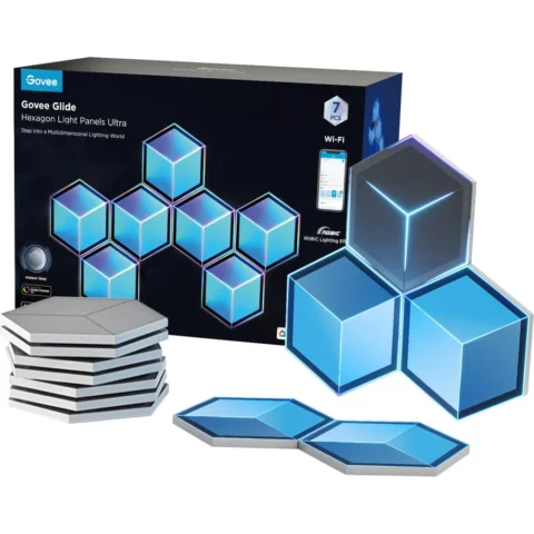 Govee Banda LED Glide Hexagon Light Panels Ultra 7-pack, LED light grey