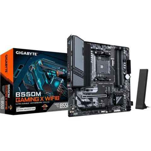 Gigabyte Placa de baza B550M GAMING X WIFI6 (black/grey) – Socket AM4
