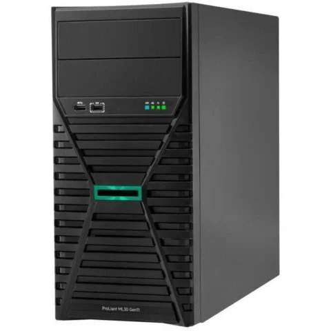Server HPE ProLiant ML30 Gen11 6325P 3.5GHz 4c 1P 1x32GB-U 8SFF 2x480GB SSD 1x1000W PS EU Server Negru