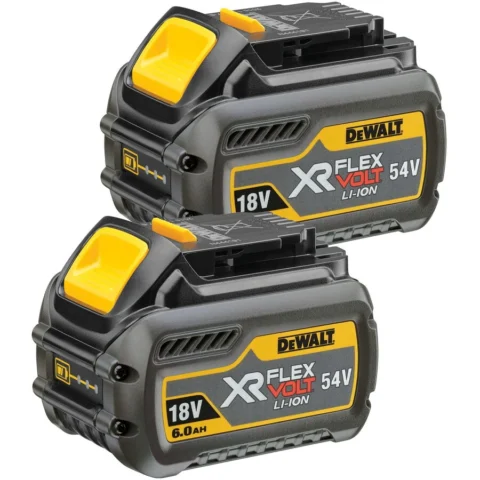 DeWALT XR FLEXVOLT Battery Starter Kit DCB546T2, 54 Volt yellow/black, 2 pieces, 54 Volt 2Ah or 18 Volt 6Ah