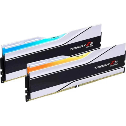 GSKILL Memorie DDR5 – 32GB – 6000 – CL – 26 (2x 16 GB) dual kit (white, F5-6000J2636H16GX2-TZ5NRW, Trident Z5 NEO RGB, AMD EXPO)