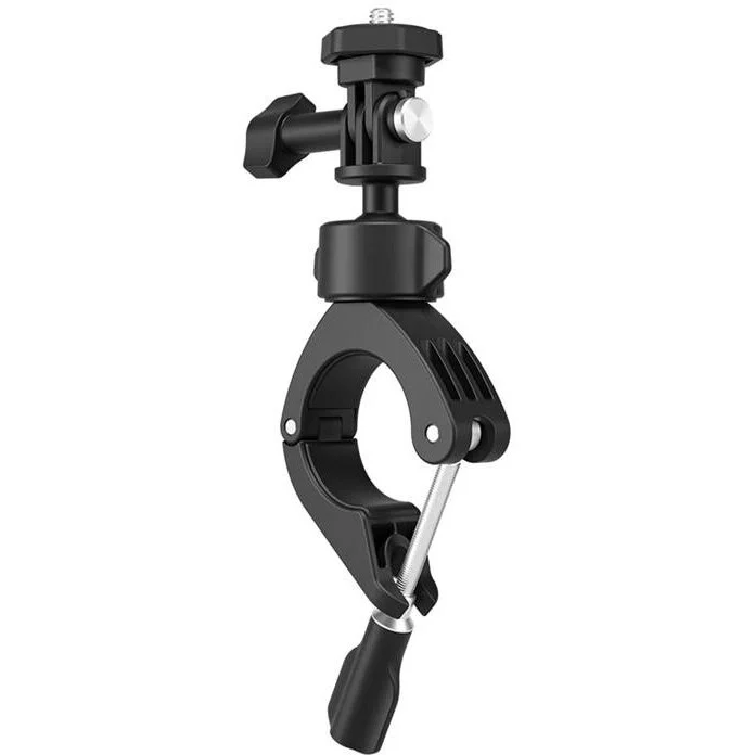 Accesoriu Camera Video Actiune TE-HBM-004 compatibil cu camere video sport, Adaptor 1/4 inch, Surub blocare, Clema bicicleta, Negru