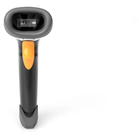 Digitus Scanner 2D Barcode Handheld Scanner, Black Barcode Scanner, Battery Operated, with Stand, QR Code Compatible