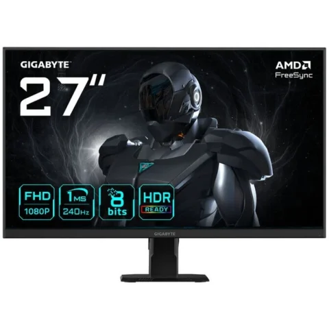 Gigabyte Monitor GS27F2 27inch Full-HD Gaming 240Hz IPS-Panel Adaptive-Sync Negru