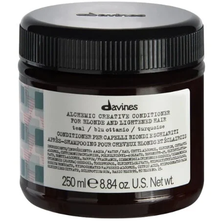 Davines Balsam Nuantator Alchemic Creative #Teal pentru Par Blond sau Decolorat 250 ml