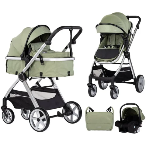 Chipolino Carucior Vista 3 in 1 de la Nastere Maxim 22KG Verde