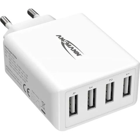 Ansmann GPS Home Charger HC430, charger (white, intelligent charging control, multisafe technology)