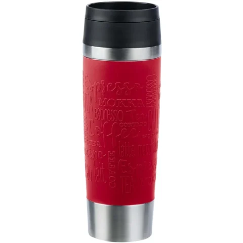 Emsa TRAVEL MUG Classic Grande thermal mug (dark red/stainless steel, 0.5 liters)