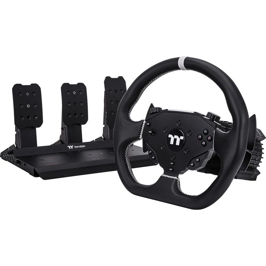 Thermaltake Volan G6 Direct Drive Racing Wheel with pedals bundle, simulator set black