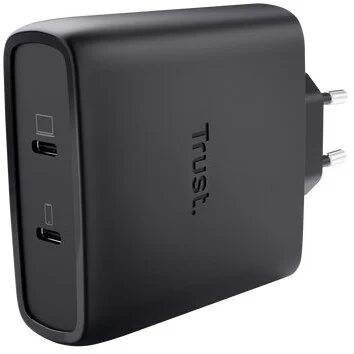 Trust Incarcator Maxo 100W 2-Port USB-C GaN Negru