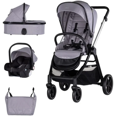 Chipolino Carucior Marbella 3 in 1 Varsta 0 – 4 Ani Maxim 22KG Gri