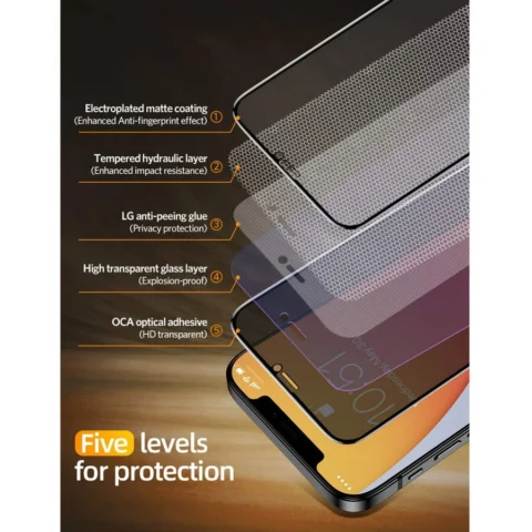 Nevox GPS NEVOGLASS 3D PRIVACY, transparent screen protector, iPhone 17 Air