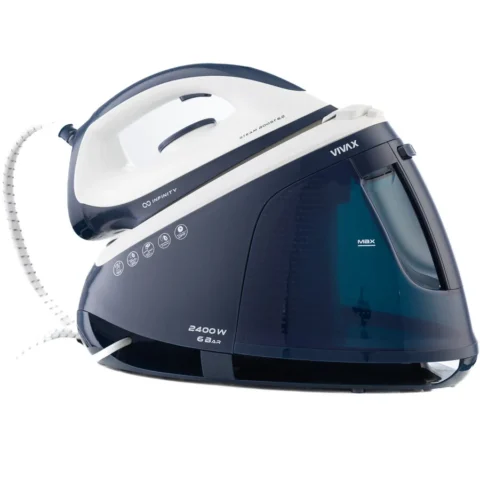Vivax Statie de Calcat cu Abur IRS-6015C WBL Infinity Rezervor Apa 1.5L Presiune 6 Bari Termostat Reglabil Putere 2200-2600W Alb/Albastru