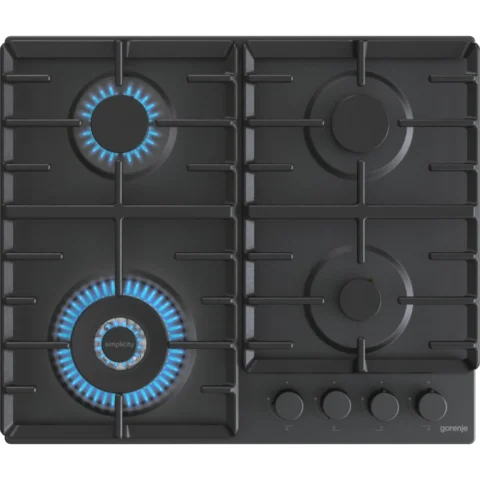 Gorenje Plita Incorporabila GW642SYB Gaz 4 Arzatoare Wok Negru