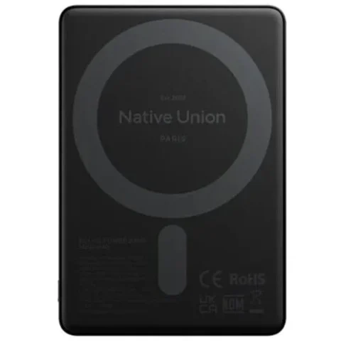 Native Union Acumulator extern Magnetic 5000mAh, 15W, cablu USB-C, 2xUSB-C, Negru