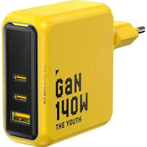 AOHi Incarcator The Youth PD 140W 2x USB-C 1x USB-A Galben