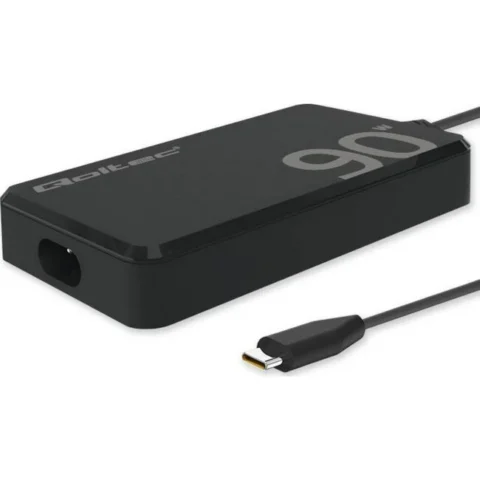 Qoltec Incarcator 90W GaN Super Fast SLIM PD 5-20V 4.5A USB-C 3.1 Negru