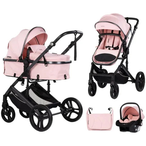 Chipolino Carucior Amore 3in1 0 Luni+ Convertibil Powder Pink