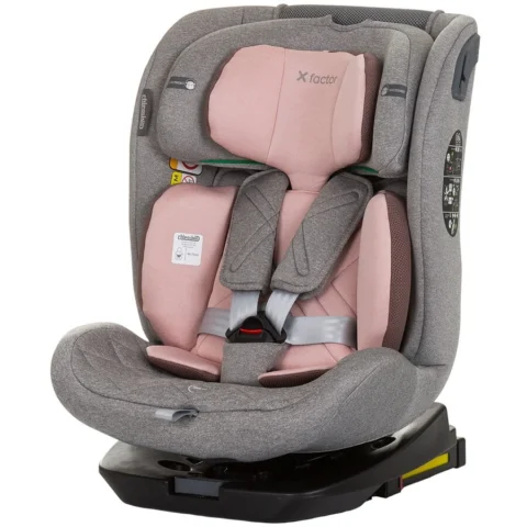 Chipolino Scaun Auto Copii X Factor I-Size 40-150CM cu Sistem Isofix 0 – 12 Ani Roz Flamingo