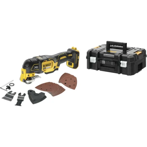 DeWALT cordless multi-tool DCS356NT, 18V yellow/black, without battery and charger, in T STAK Box II