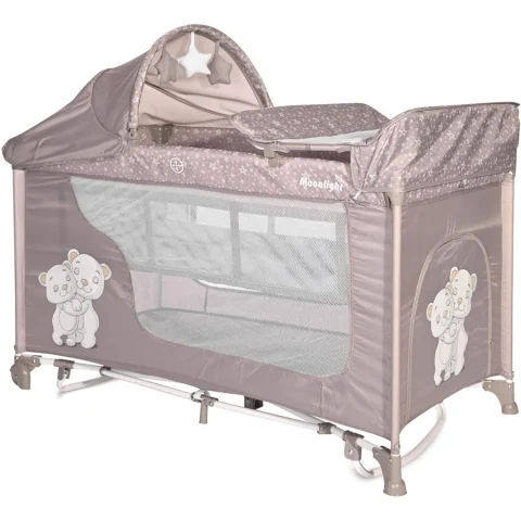 Lorelli Patut Copii MOONLIGHT 2 Niveluri Balansoar String Hug Beige