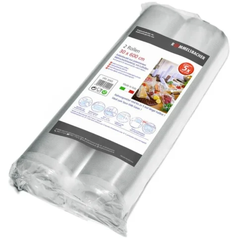 Rommelsbacher film roll VRS 3060, 30cm x 6 meters, vacuuming films (transparent, 2 rolls)