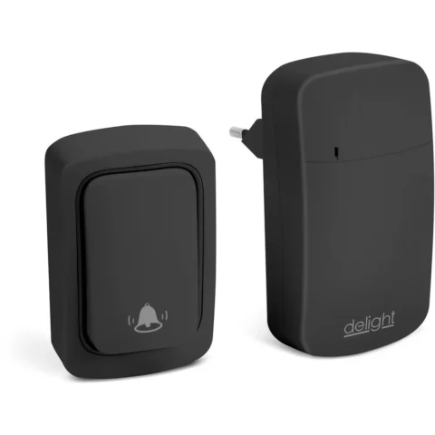 Delight Sonerie Wireless fara Baterii Kinetic 38 Tonuri 100m IP54 Negru