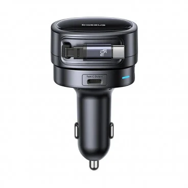 Baseus Incarcator Auto Cu Cablu USB-C PrimeTrip VR1 60W 3A 1 x USB-A – 1 x USB-C Negru