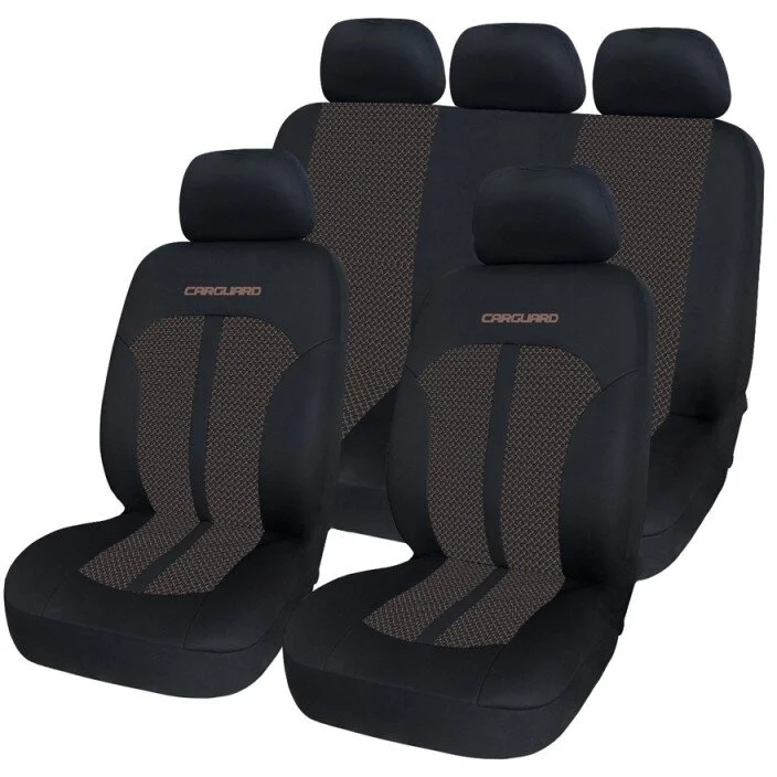 Carguard Huse Universale pentru Scaune Auto Poliester Premium Negru/Bej