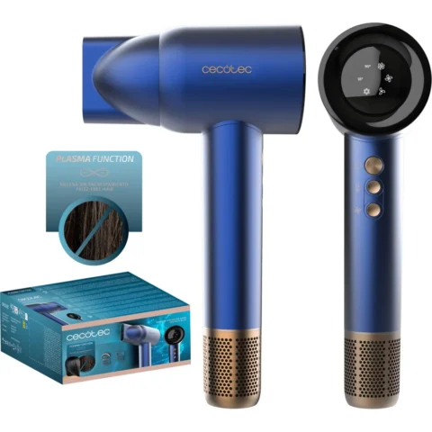 Cecotec Uscator de Par IoniCare RockStar Nano IonTech, hair dryer blue/gold, 1600 watts