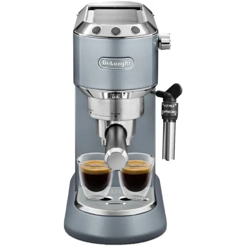 Delonghi Espressor Manual EC 785.AE Dedica Metallics Rezervor Apa 1.1L Presiune 15Bar 1300W Albastru Deschis