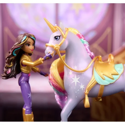 Spinmaster Jucarie Unicorn Academy – Adventure Set, with Ravenzella, Sophia, Ava, Wildstar, Leaf