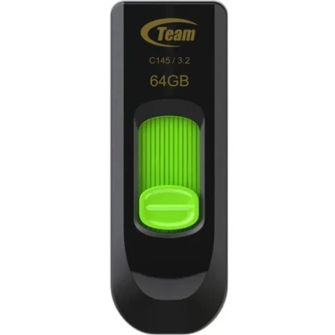 Team Group Memorie USB C145 64GB USB A 3.2 Gen1 Negru Verde