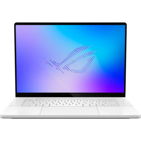 ASUS Laptop Zephyrus G16 OLED 16 inch Intel Core Ultra 9 386H 64GB 1TB SSD RTX 5080 Windows 11 Pro Platinum White