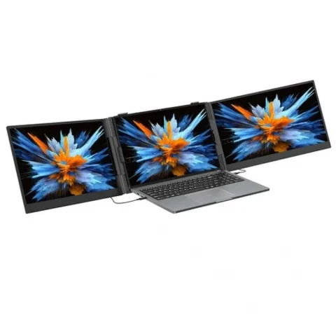 Monitor Extensibil pentru Laptop DCM6 Portabil Dual Display 14Inch 1920×1080 60Hz Difuzor Integrat USB-C Gri