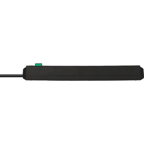 Brennenstuhl Eco-Line 6-way power strip (black, 3 meters)
