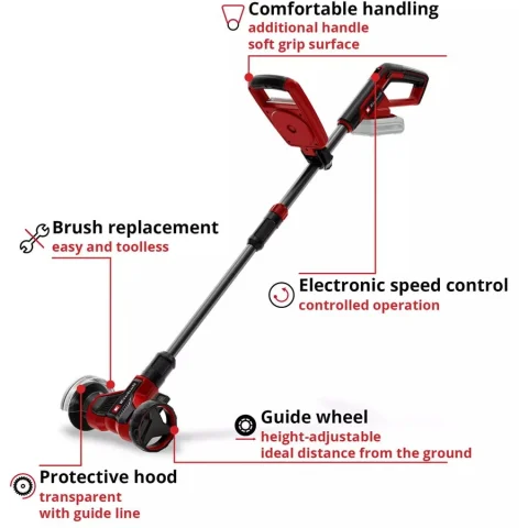 Power X-Change Akku-Fugenreiniger GE-CC 18/110 Li E-Solo, 18Volt (rot/schwarz, ohne Akku und Ladegerät)