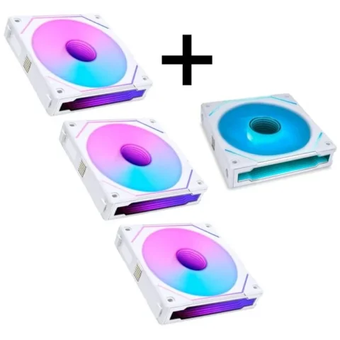Lian Li Ventilator 4Pack 3x UNI FAN SL-INF 120 ARGB Reverse Blade PWM Alb