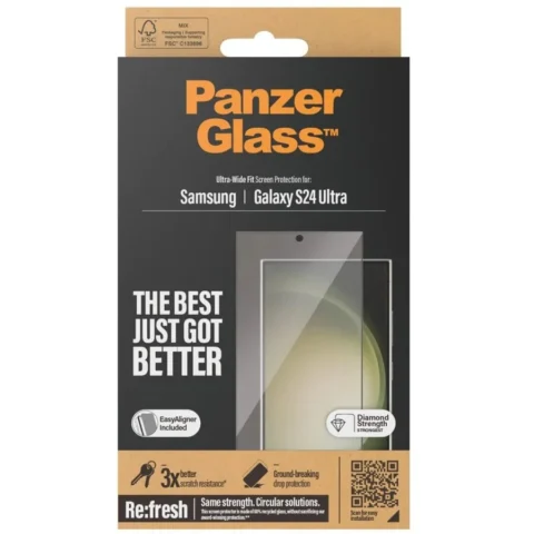 PanzerGlass GPS screen protector, protective film (transparent, Samsung Galaxy S24 Ultra, EasyAligner)
