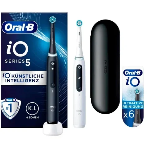 Oral-B Set 2 Periute Electrice iO Seria 5 Duo Alb/Negru