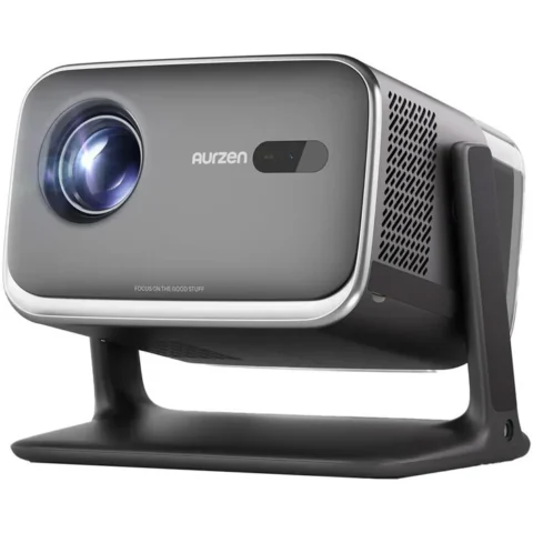 Aurzen Videoproiector Boom Mini Rezolutie Full HD Dolby Audio Wi-Fi Bluetooth Geanta Transport Negru