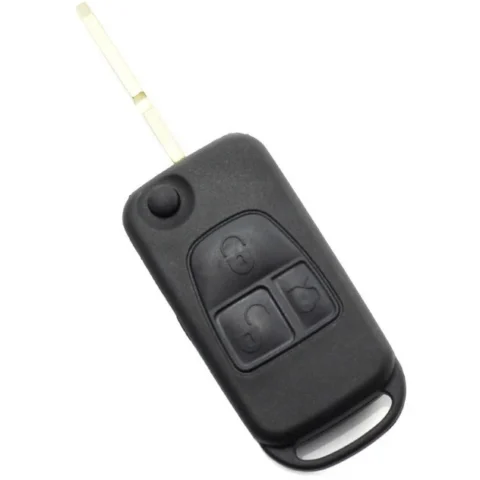 Carguard Carcasa pentru Cheie Mercedes Benz Tip Briceag 3 Butoane Lama pe Stanga Lama 4 Piste Negru