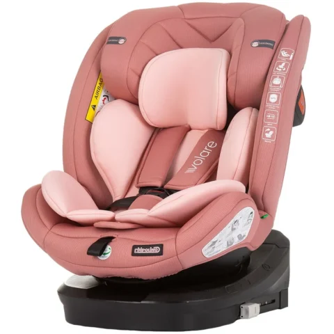 Chipolino Scaun Auto Copii Volare I-Size 40-150CM cu Isofix Varsta 0 – 12 Ani Maxim 36KG Flamingo Roz