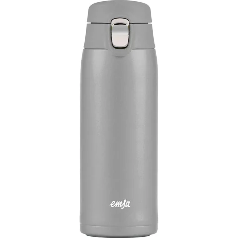 Emsa TRAVEL MUG light thermal mug 0.4 liters (silver, flip lid)