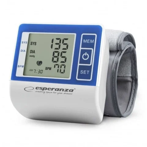 Esperanza Tensiometru electronic ECB001 de incheietura cu memorie metoda oscilometrica Vigor Alb