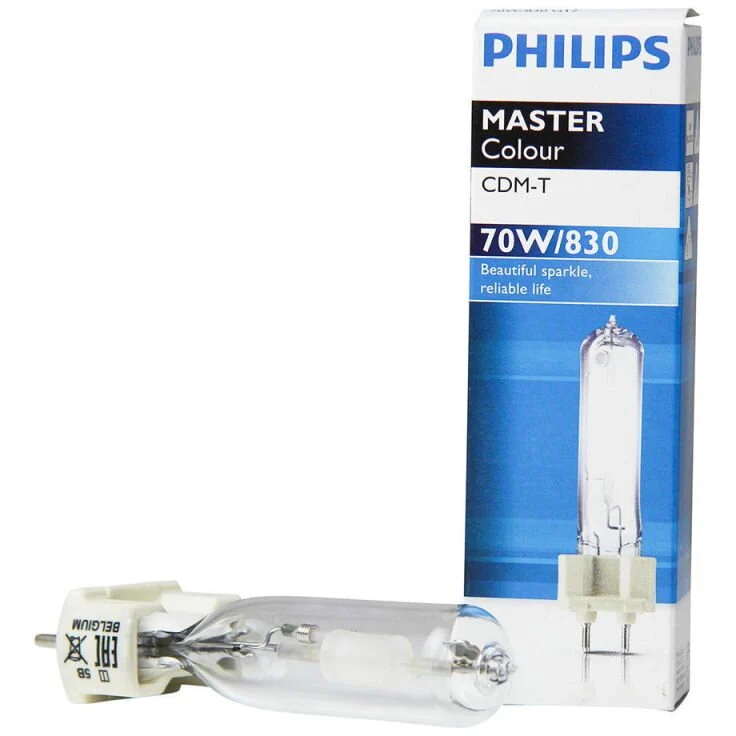 Philips Bec Halogenura Metalica MASTERColour CDM-T G12 70W/830 Lumina Alba Calda