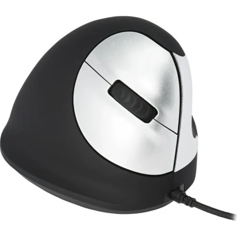 R-Go Mouse Vertical Right Handed Black Silver